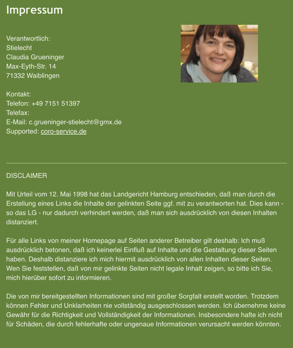 Impressum Stielecht